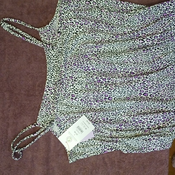 Purple CHEETAH Print Nightie JOYSPUN Women's L (12-14) - Picture 10 of 12